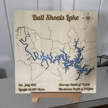Bull Shoals Lake Laser Cut Map - $70.00