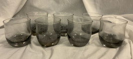 7 Vtg Libbey Juice Whiskey Gray Smoke Glasses - £17.33 GBP