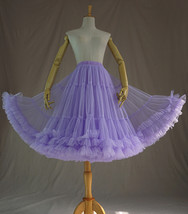 Purple A-line Layered Tulle Skirt Custom Plus Size Ballrina Tulle Skirt image 3