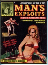 Man&#39;s Exploits 12/1963-Vicky Kennedy cheesecake-black magic-crocodiles-pulp-FN - $196.91