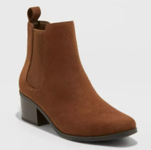 Women&#39;s A New Day Ellie Chelsea Boots In Cognac Size 9 Nwt - £12.05 GBP