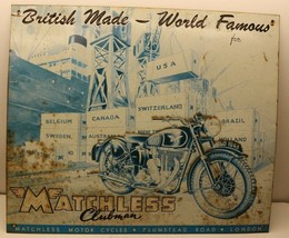 Vintage British Made World Famous 1949 Matchless Clubman Motorcycle Ad S... - £38.43 GBP