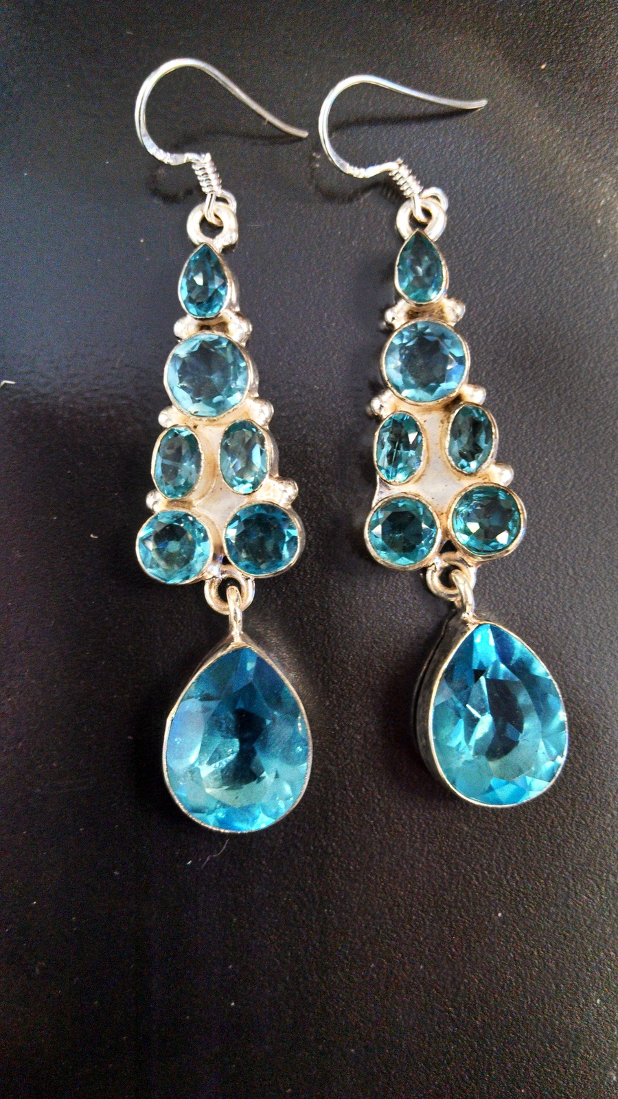 London Blue Topaz - Sterling Silver - Dangle Earrings  - $25.00