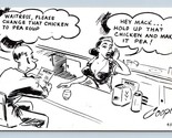 Diner Hold the Chicken Make it Pea Cooper Signed Comic UNP Chrome Postca... - $4.03