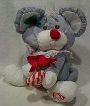 Fisher-Price 1987 Vintage Puffalumps Christmas Mouse 12&quot; Plush Stuffed Animal - £99.76 GBP