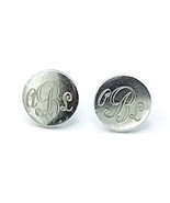 Sterling Silver MEXICO 925 ABL Initial Monogram Signet Pierced Earrings - $32.59 CAD