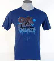 Quiksilver Signature Blue Short Sleeve Tee T Shirt Youth Boys NWT - £23.89 GBP