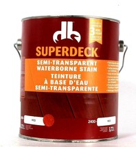 1 Can Superdeck 3.72 L Semi Transparent Waterborne Stain 2400 Red - $29.99
