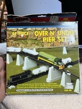 Atlas HO 47 Piece Over N&#39; Under Pier Set 46 Stone Masonry Piers Girder #80 - $19.00