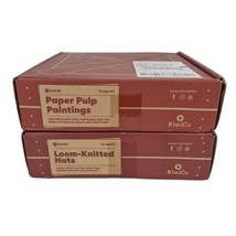  Lot 2 KiwiCo Maker Crate Paper Pulp Paintings Art Craft Kit Loom Knitted Hats - £23.59 GBP