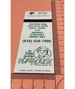 Rare Matchbook Cover The Teddy Griffin Roadhouse  Harbor Springs , MI   gmg - $246.10 MXN