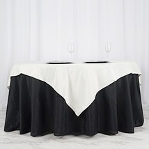 70&quot;&quot; Ivory Square Polyester Tablecloth Wedding Party Catering Dinner Linens Sale - £9.47 GBP