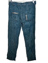 Johnny Was Pants Women&#39;s Size 6 Small Blue Pockets Embroidery Bohemian - AC - $39.50