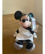 Toga Mickey Mouse 10&quot; Bean Bag Plush Stuffed Animal w/Tag Disney Tags - £10.90 GBP