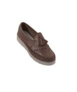 SOLS woven shoes 8 loafers leather Huaraches comfort tassels rubber sole... - $1,452.67 MXN