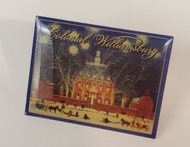 Colonial Williamsburg Virginia Collectible Souvenir Picture Pin Winter Scene - £15.58 GBP