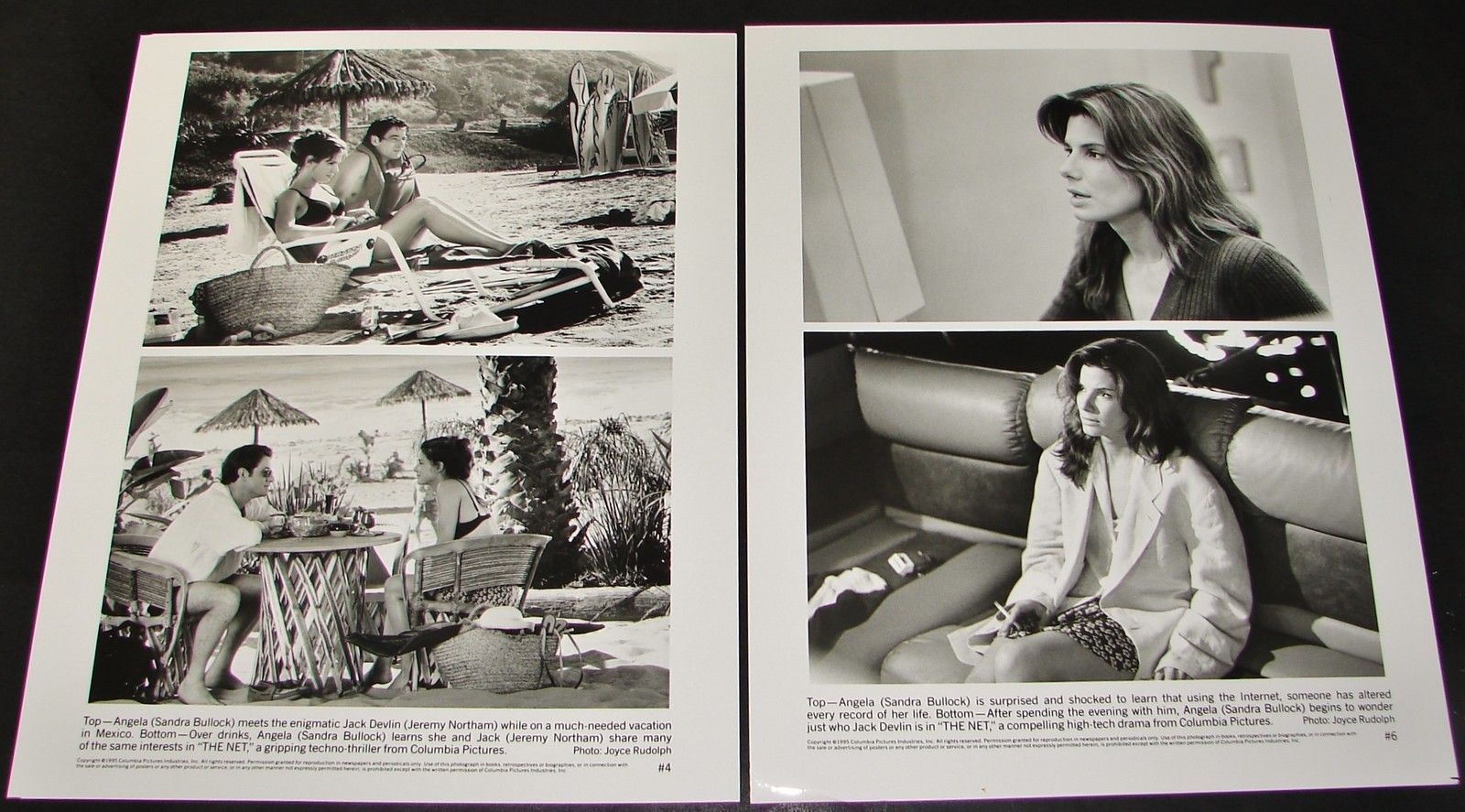 2 1995 THE NET Movie Press Photos Sandra Bullock Jeremy Northam 2 - $9.95