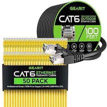 GearIT 50Pack 1ft Cat6 Ethernet Cable &amp; 100ft Cat6 Cable - £166.91 GBP