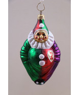 Christopher Radko Retired A Caring Clown Green &amp; Purple Jester Glass Orn... - $35.99