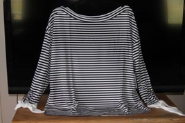 Stella &amp; Dot (New) Kara Knit Top - WHITE/NAVY Stripe - 2X - £29.20 GBP