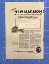 Vintage Print Ad The New Marmon Car It&#39; a Great Automobile Indianapolis 10 x 6.5 - £10.70 GBP