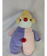 Barnum Bailey Clown Plush 15 Inch Pastel Pink Purple Stuffed Animal Toy - $19.95