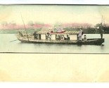 Covered Boat Yanebune Japan Hand Colored Postcard 1900s - £39.02 GBP
