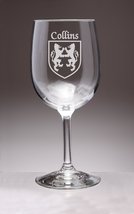 Collins Irish Coat of Arms Wine Glasses - Set of 4 (Sand Etched) - £53.78 GBP