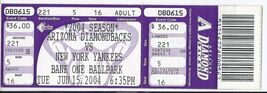 2004 New York Yankees @ Arizona Diamondbacks Full Unused ticket June 15th - $8.88