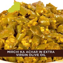 Home Made Green Chilli Pickles in Extra Virgin Olive Oil, 500 gm  Free s... - £27.84 GBP