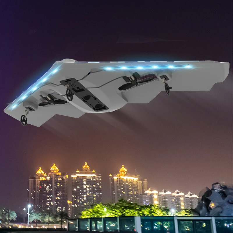 RC Glider Airplane LED Light Hand Throwing Fixed Wing Foam Outdoor Electric - $31.89