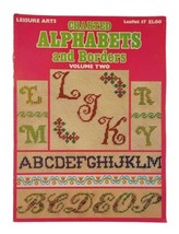 Charted Alphabets and Borders Vol Two Cross Stitch Pattern Leisure Arts #57 1975 - $4.99