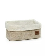 Ugg Jade Cove Felted Wool Basket Beige 100% Sheep Wool Medium Free Shipp... - £40.26 GBP