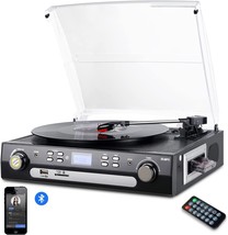 Digitnow Bluetooth Record Player With Stereo Speakers, Turntable For Vin... - £61.18 GBP