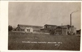Brillion Wisconsin RPPC Wooden Ware Factory c1911 Real Photo Postcard V19 - £15.68 GBP