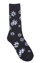 Famous Stars and Straps Negro / Blanco Fam Grown Hierba Skulll Crew Socks Nwt - £6.87 GBP