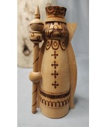Russian Figurine Carved Souvenir Wooden Hand Carved Moscow King Peas Vin... - £24.87 GBP