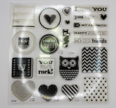 Close To My Heart My Acrylix Cling Stamp Set - Whoo&#39;s Your Valentine D15... - $15.47