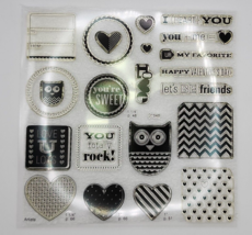 Close To My Heart My Acrylix Cling Stamp Set - Whoo&#39;s Your Valentine D1548 *NEW* - £12.17 GBP