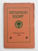 1922 Thanksgiving Antique Kensington Pa Girls High School Distaff Student Lit - £30.37 GBP