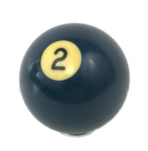 Vintage # 2 TWO Replacement POOL BILLIARD BALL 2 1/4&quot; Used Solid BLUE 2.... - $14.84