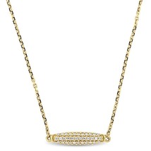 0.10CT Diamante Natural Barra Racimo Colgante Collar 14K Oro Amarillo Chapado - £386.85 GBP
