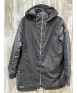 Columbia Women Long Hooded Jacket Black XL B63 - £36.76 GBP