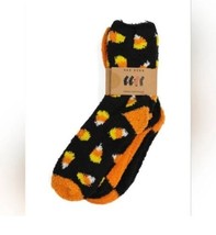 Rae Dunn Haloween Candy Corn 3 Pack Socks Fits 4-10 New - $18.69