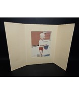 Vintage Photograph Cute Little Boy Holding Bucket Playing With Water - $34.61
