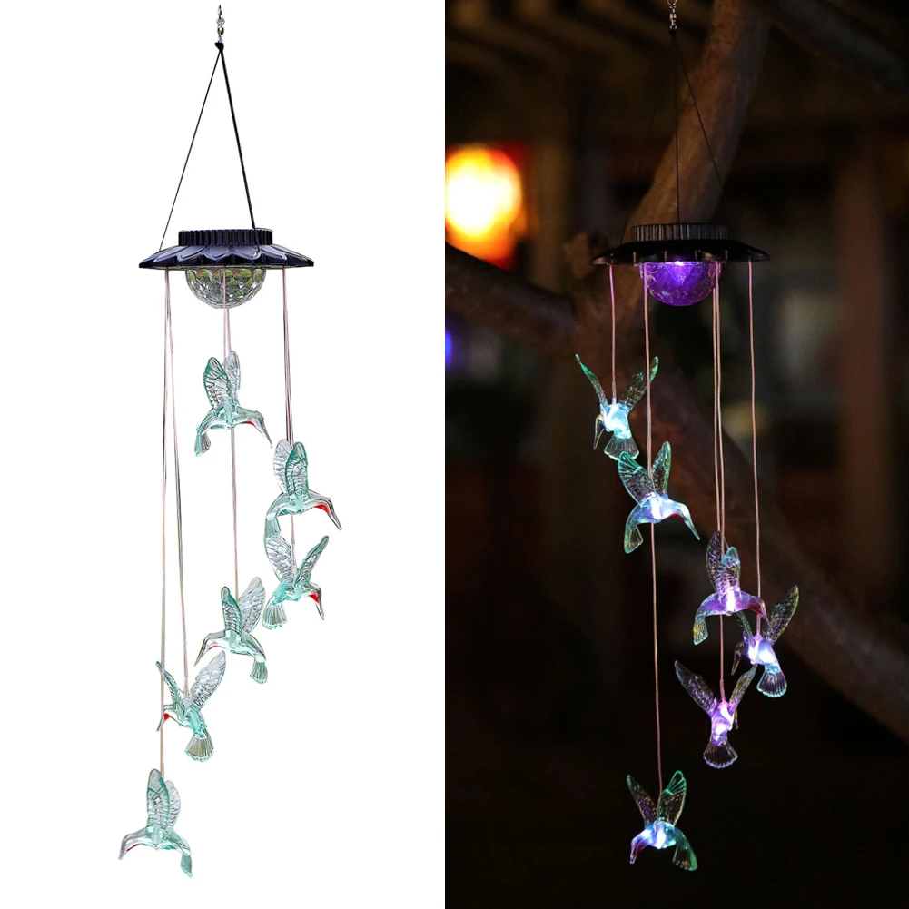 1Pcs Solar Wind Chime Light, Upgrade Solar Mobile Wind Chime Outdoor Color Chang - £153.68 GBP