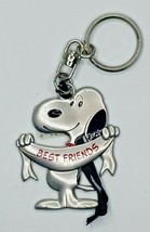 Hallmark&#39;s Peanuts - Snoopy Pewter Key Chain / Ornament &quot;Best Friends&quot; T2-2 - $16.99