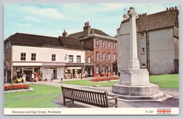 Memorial And High Street Scene Rochester England R 1327 Vintage Postcard - $14.45