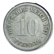 1911 G German Empire 10 Pfennig Coin - $8.90