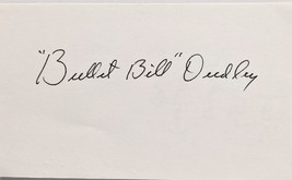 Football HOF Bullet Bill Dudley autograph - £39.33 GBP